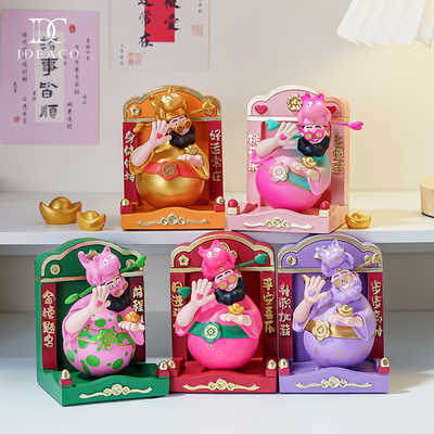 爱蒂可四喜财神发财神龛摆件