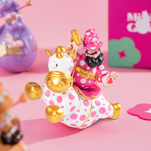 爱蒂可2026马上发财四喜财神不倒翁招财摆件乔迁开业礼品客厅装饰