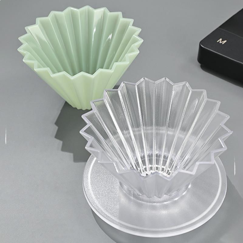 折纸滤杯 手冲咖啡滴滤杯家用小号蛋糕杯V60树脂防摔过滤杯漏斗