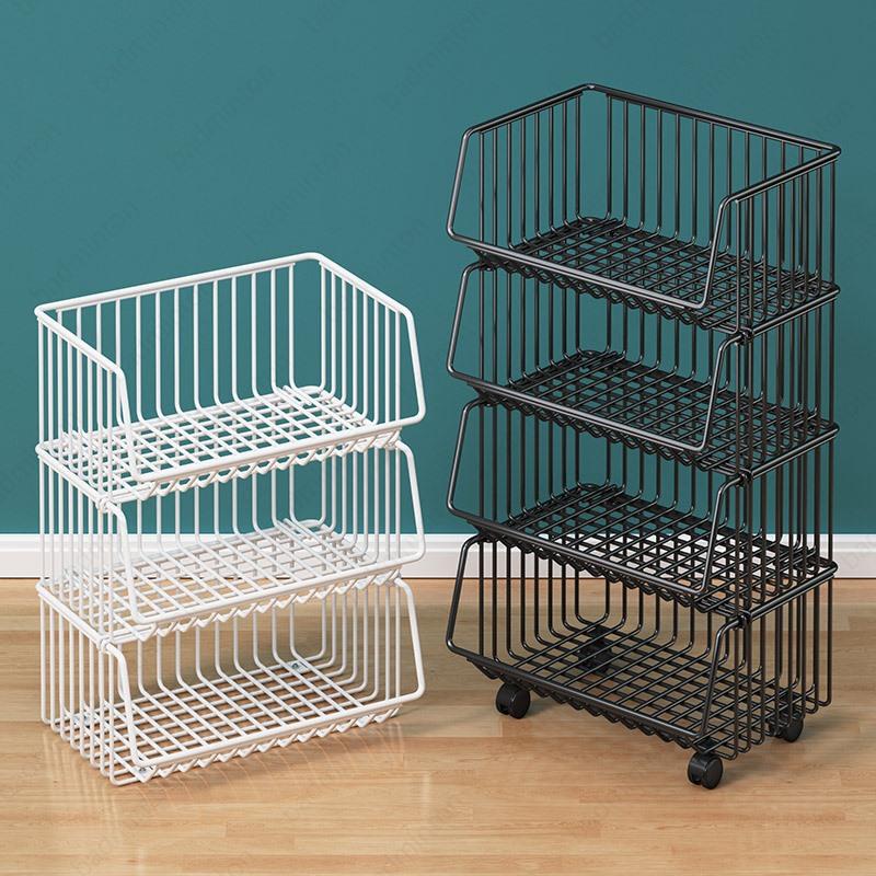 厨房置物架多层落地果蔬菜家用移动小推车卫生间客厅玩具收纳架子