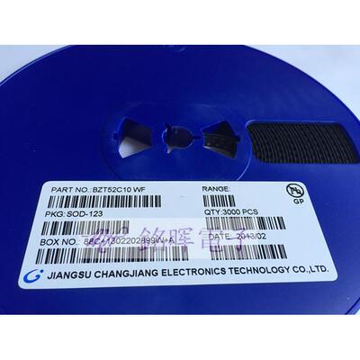 CJ 长电 贴片稳压二极管 BZT52C10 丝印 WF SOD123 10V 1206 现货