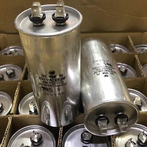 全新 原装台湾 士林 SH WMF 100UF 300V.AC 空调 电机 启动电容