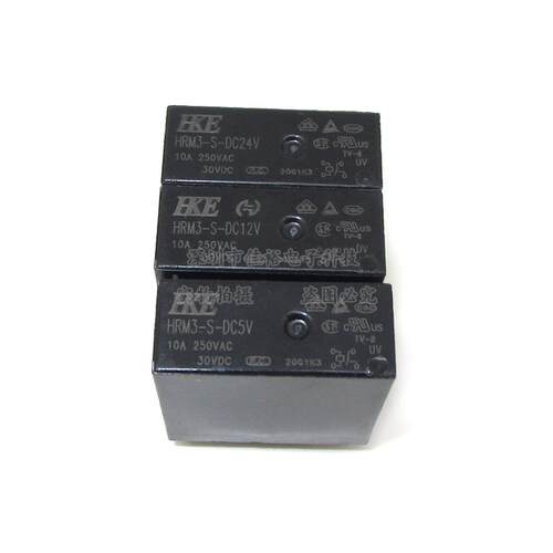 汇港继电器HRM3-S-DC5V/12V/24V-A一组常开4脚10A250VAC HF36F-S