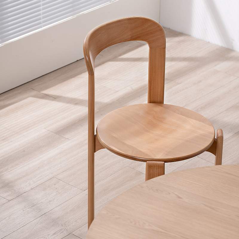 设计师简约中古餐椅家用餐桌椅网红靠背书桌椅实木雷伊椅子