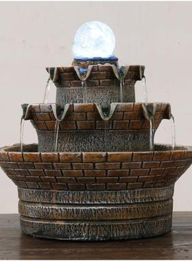 厂家PEC直销简艺约现代风水摆假山树脂公室家居开业送礼办工品流