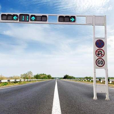 框架式交通信号杆红绿灯警示灯信号灯杆监控指示牌龙门架标牌