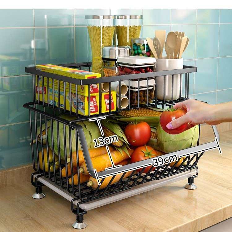 房蔬篮水果厨篮多层落地果蔬篮子可节调高度置物架大空间收黑色推,厨房/烹饪用具,抹布架/厨房清洁收纳架,淘宝优惠券,粉丝福利购,淘宝优惠卷