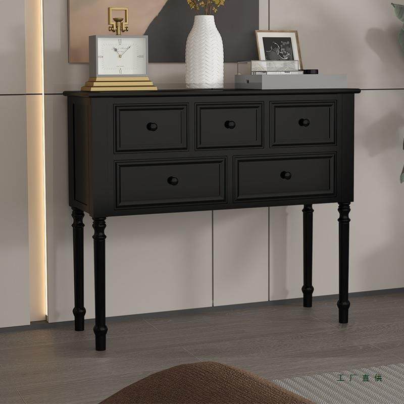 玄关柜斗柜实木美收纳五斗柜室客985厅卧靠墙小柜子黑色桌式餐边,住宅家具,斗柜,淘宝优惠券,粉丝福利购,淘宝优惠卷
