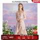 花儿开了2025夏季 设计感公主裙 雪纺印花连衣裙女气质修身 新款 法式