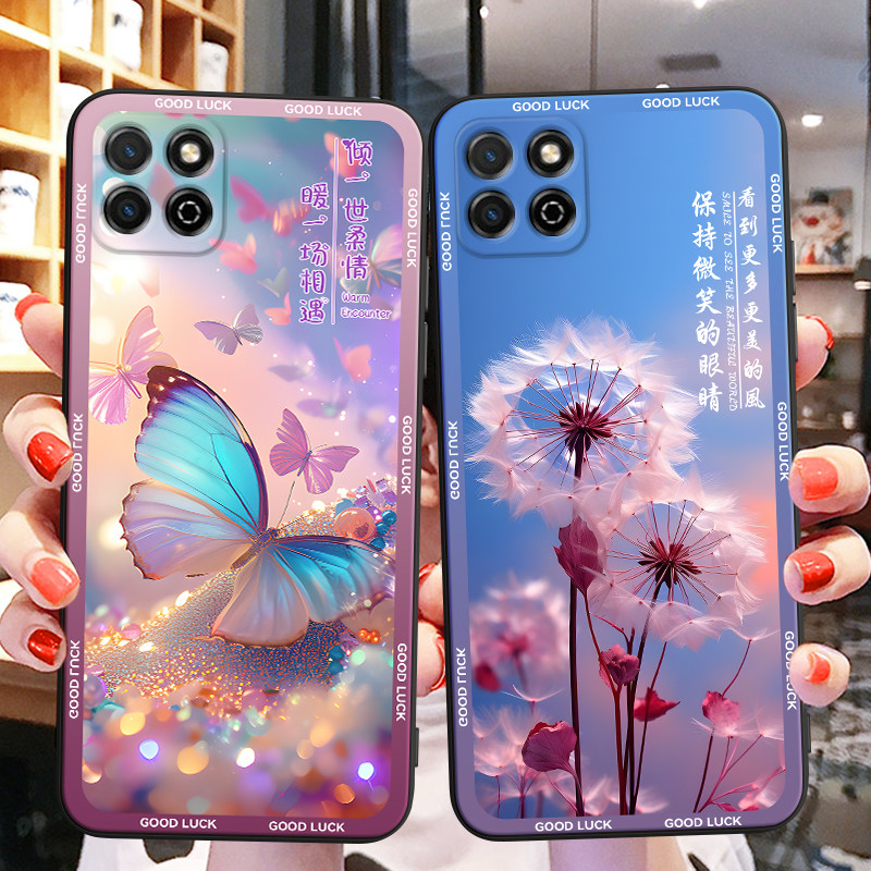 彬彧适用于华为荣耀畅玩20手机壳huawei网红防摔外壳honor20治愈系保护套koz-al00软硅胶honor20梦幻蝴蝶。唱