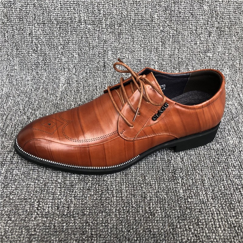头层牛皮男鞋系带商务休闲鞋商场撤柜断码春秋低帮鞋正装皮鞋单鞋