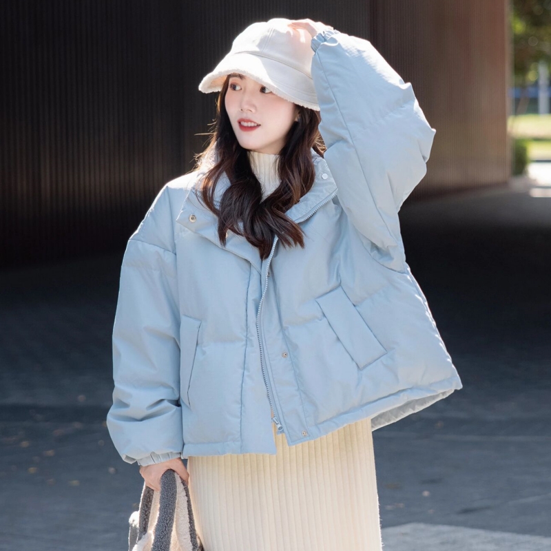 大小姐短款保命羽绒棉服女2023秋冬季新款小个子百搭显瘦立领外套
