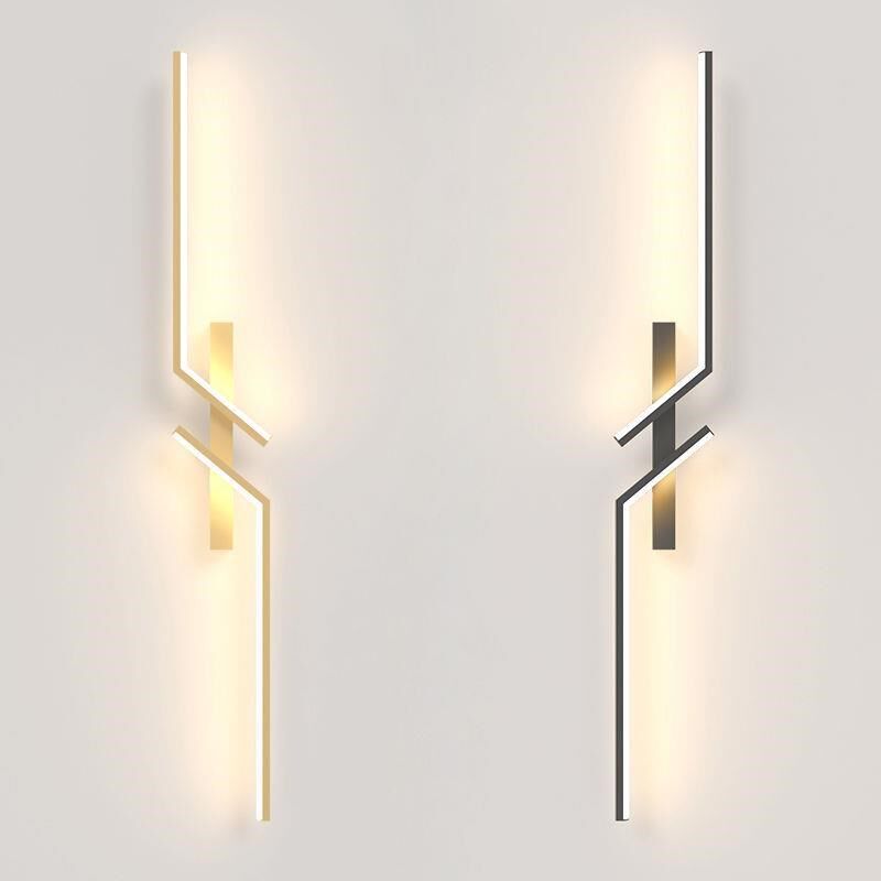 现代简约轻奢格栅客厅电视背景墙壁灯极简长条网红创意卧室床头灯