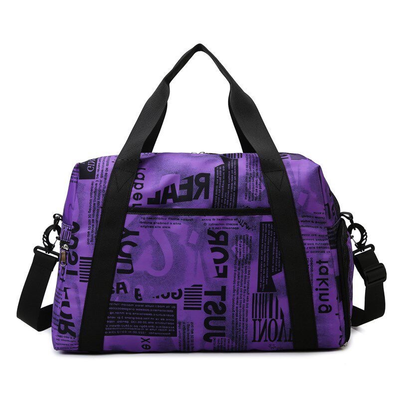 新款大象图案旅行包男女可斜挎可手提便携健身包时尚轻便登机包