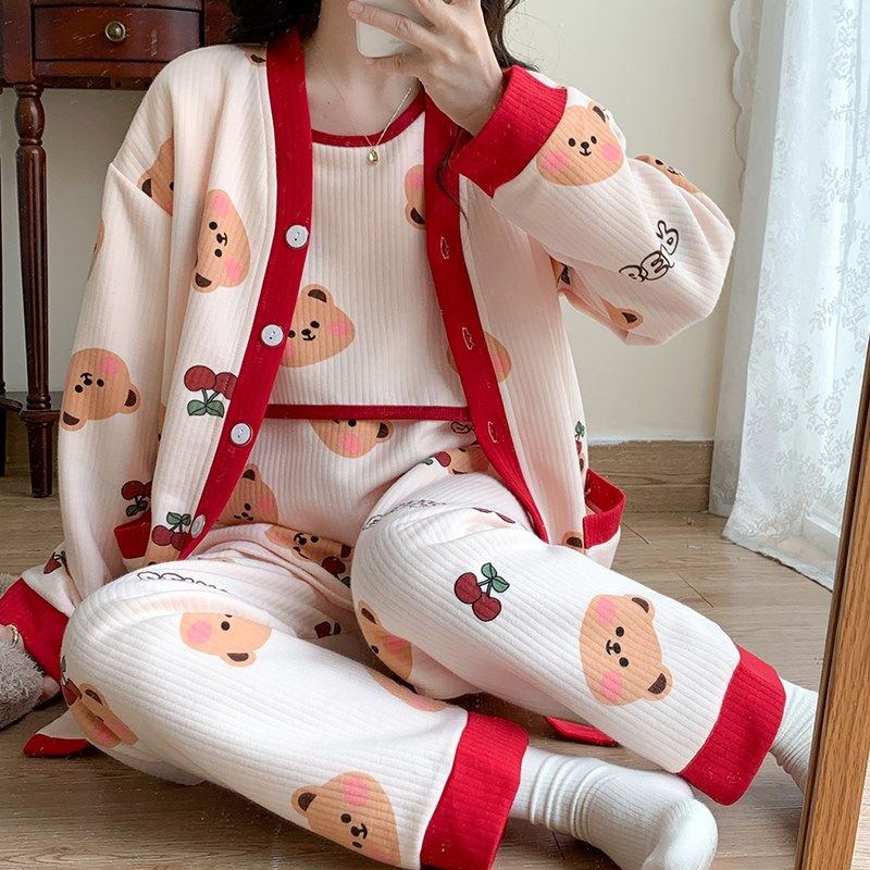 三件套月子服冬季产后空气棉加厚孕妇睡衣春秋哺乳怀孕家居服喂奶,孕妇装/孕产妇用品/营养,家居服套装,淘宝优惠券,粉丝福利购,淘宝优惠卷