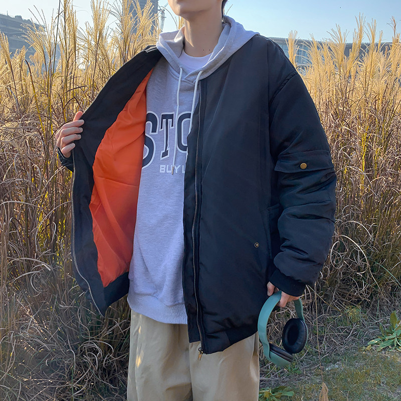 加厚棉衣男冬季新款韩版潮流棒球领D棉袄子港风学生bf棉服防风外