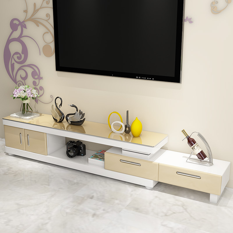 现代简约北欧烤漆茶几时尚茶桌小户型客厅创意茶几伸缩电视柜组合