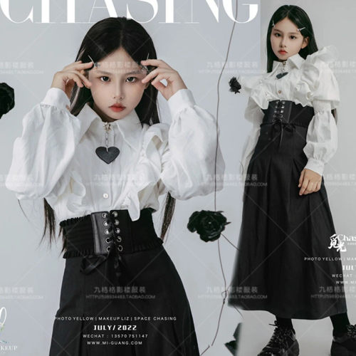 大童走秀潮服舞台表演比赛服装模特演出服儿童摄影写真拍摄艺术照