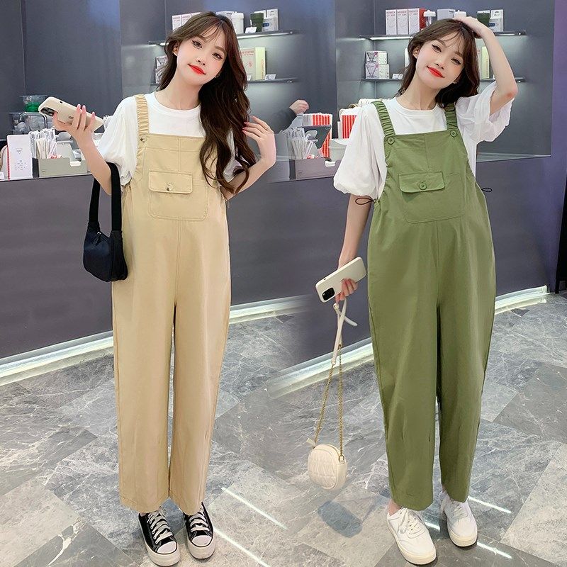 2024新款孕妇背带裤夏天薄款休闲九分裤宽松潮妈外穿大码阔腿裤夏,孕妇装/孕产妇用品/营养,孕妇休闲裤,淘宝优惠券,粉丝福利购,淘宝优惠卷