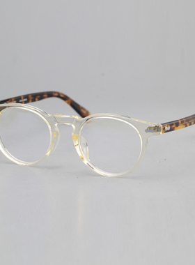 眼镜框男配眼睛近视男款透明复古z手工眼镜架防蓝光圆形镜框男115