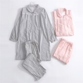 秋冬孕妇保暖哺乳衣n 加厚4层纯棉纱布哺乳家居服套装 月子服