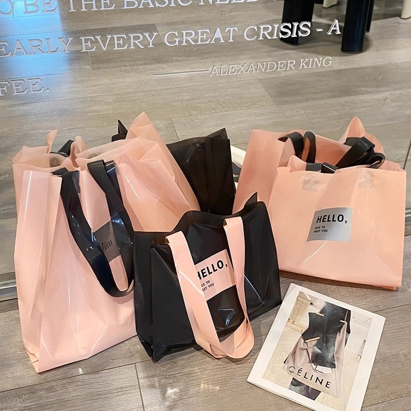 服装店手提袋专用高档装衣服塑料C包装购物袋女装礼品袋子现货