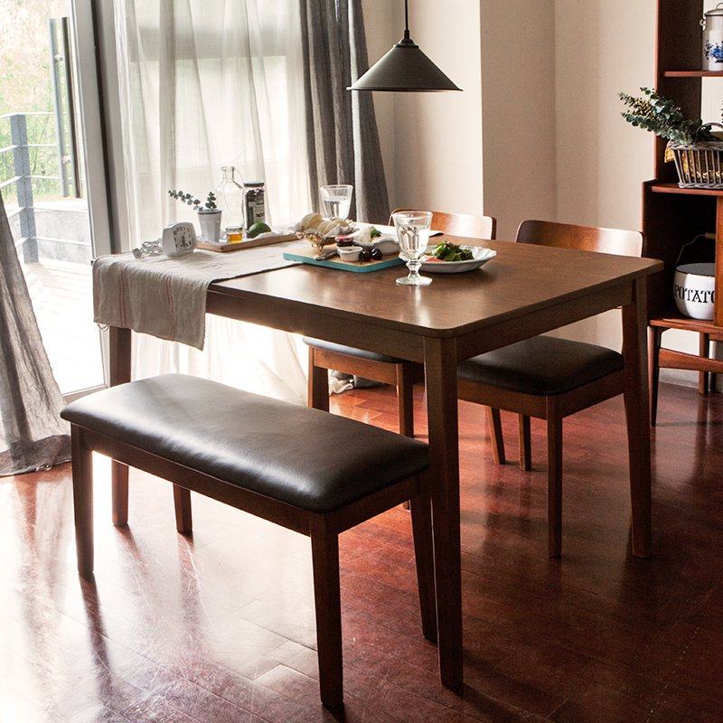 长条板凳b北欧实木皮革餐桌软包换鞋凳简约后现代家用床头尾沙发