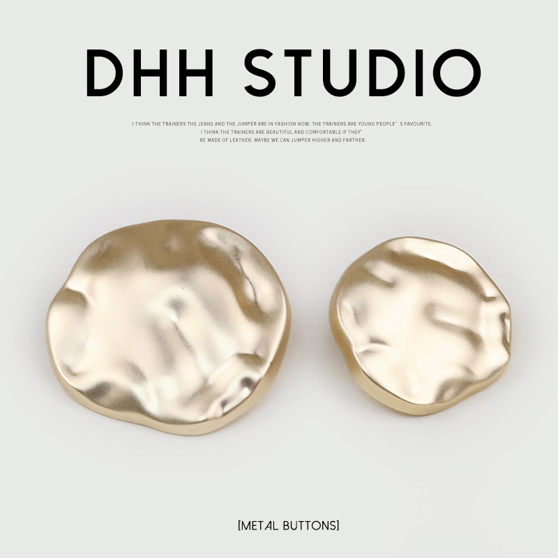 DHH不规则哑光水波纹金属钮扣