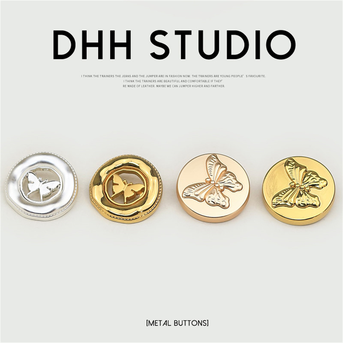 时尚精美金属纽扣蝴蝶装饰扣合金服装配件百搭女装粗花呢西服扣子,居家布艺,纽扣,淘宝优惠券,粉丝福利购,淘宝优惠卷