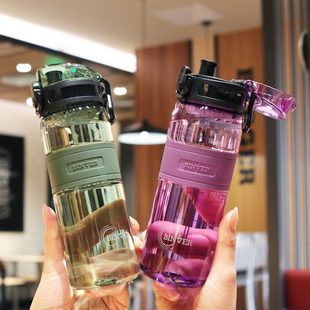 网红大容量随手杯便携简约女ins高款 直饮可爱颜值夏季 杯塑料水杯