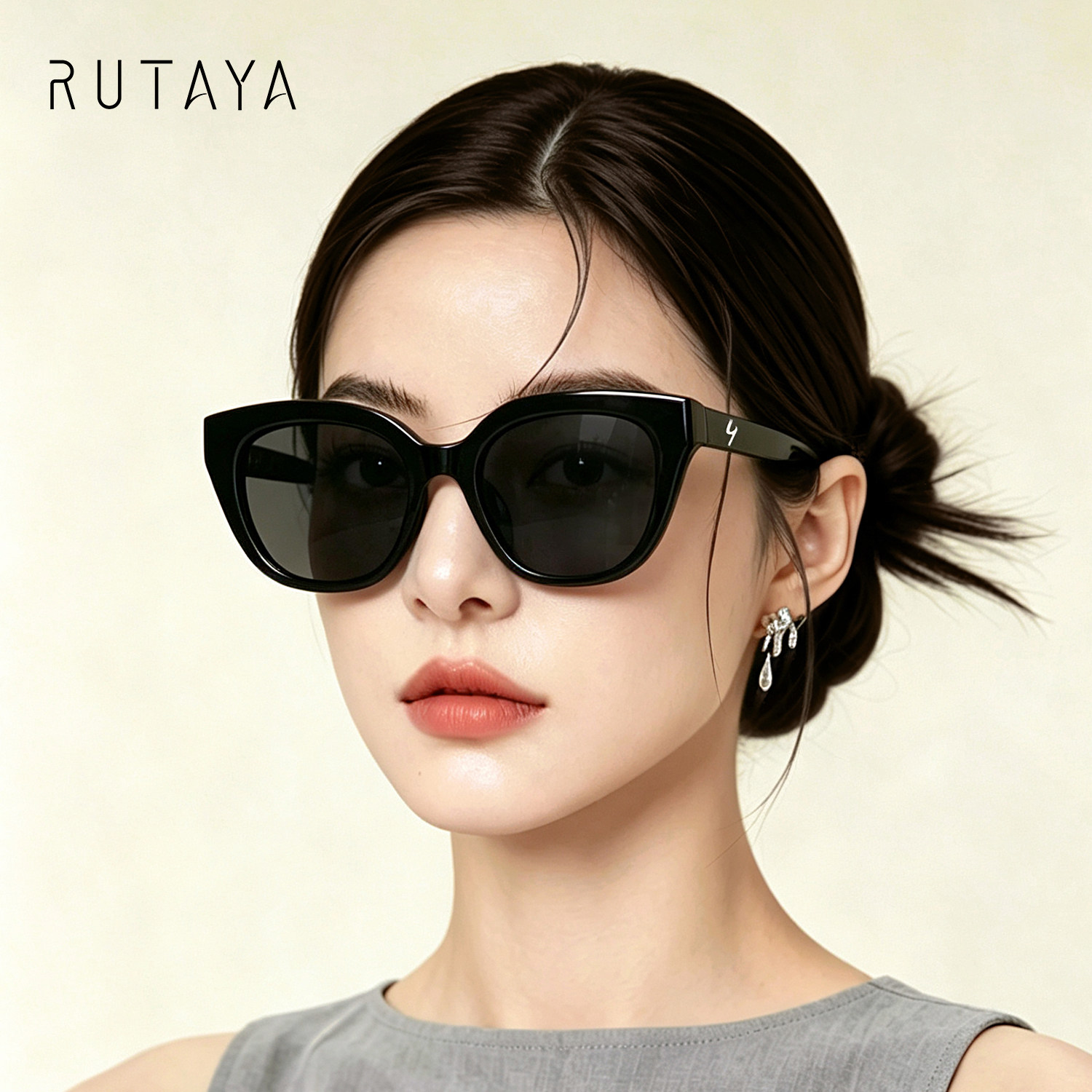 RUTAYA太阳镜Ruby时尚墨镜男女猫眼同款网红墨镜防紫外线太阳眼镜