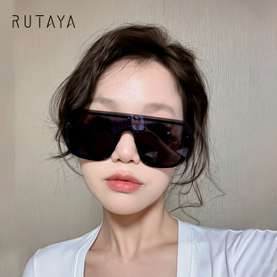 RUTAYA太阳镜rock城市防风镜运动一片式 墨镜男女通用秋冬大框显瘦