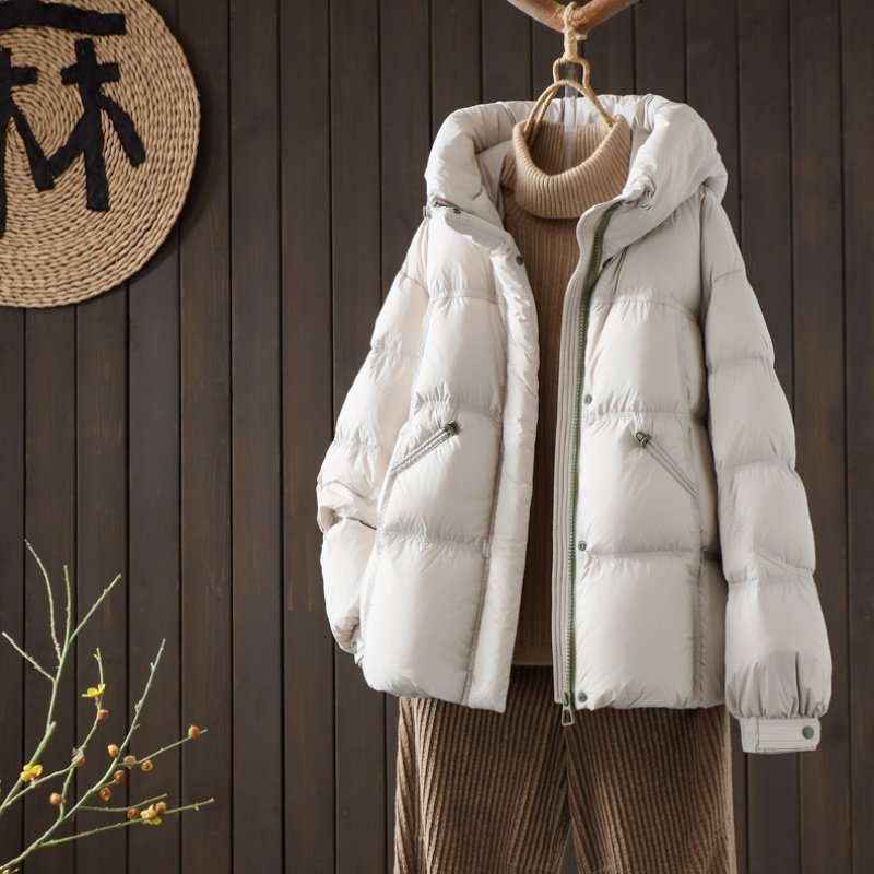 2025年冬新款连帽短款时尚休闲棉服女轻奢云感泡芙设计感加厚外套,女装/女士精品,棉衣/棉服,淘宝优惠券,粉丝福利购,淘宝优惠卷