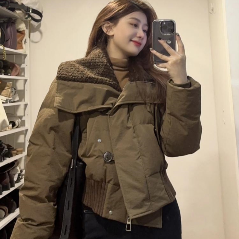 芯依梦羽绒棉短款韩版宽松