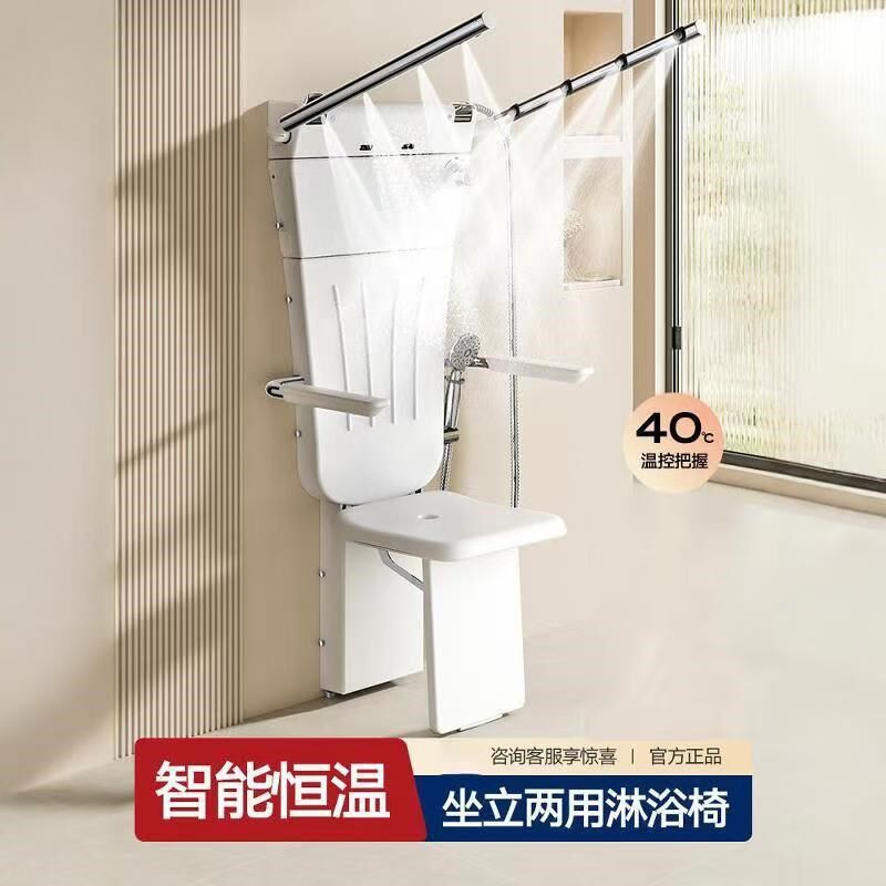 坐式淋浴器淋浴房恒温多功能挂墙式孕妇淋浴器老人洗澡专用洗澡椅