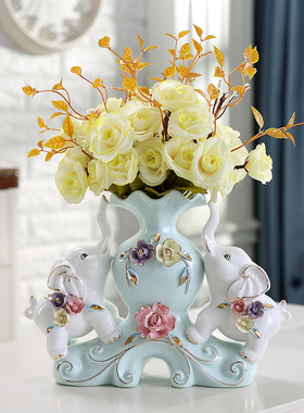 家居饰品创意客厅电视柜摆件现代简约酒柜装饰品陶瓷摆设乔迁礼物