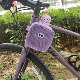 紫色公路自行车前置挂包前梁女生乌梅子酱骑行可爱山地横通用单车