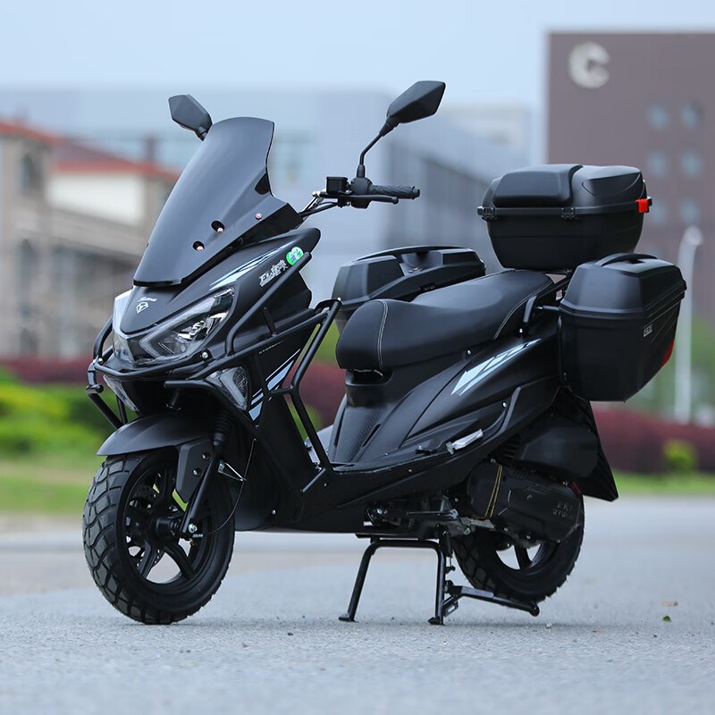 150CC燃油踏板车复古越野摩托车 国四电喷助力车整车可上牌带尾箱