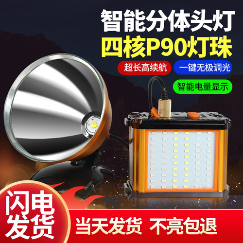 头灯强光充电超亮超长续航头戴式钓鱼专用夜钓led户外超级特亮12V