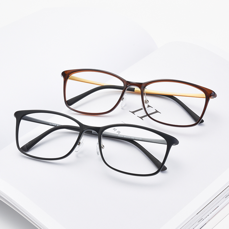 韩国钨钛塑钢不下滑大脸宽脸时尚超轻眼镜框配近视散光变色防蓝光