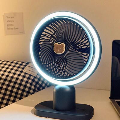 可爱充电小风扇静音办公室桌上小型电风J扇桌面台式学生宿舍循环