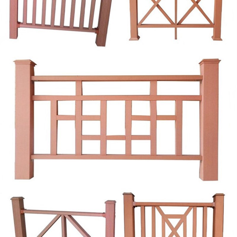 江西厂家定制塑木围栏 草坪护栏 别墅庭院花坛仿木 河道景观护栏