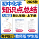2025新人教版 测试卷考点卷速记巧练初三电子版 初中化学九年级上下册单元 知识点清单归纳总结单元