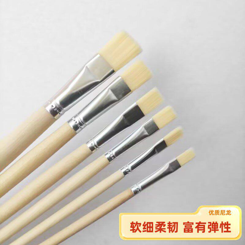 中短杆软毛键盘电脑主板清洁除尘小毛刷油画水粉排笔原木杆补漆笔