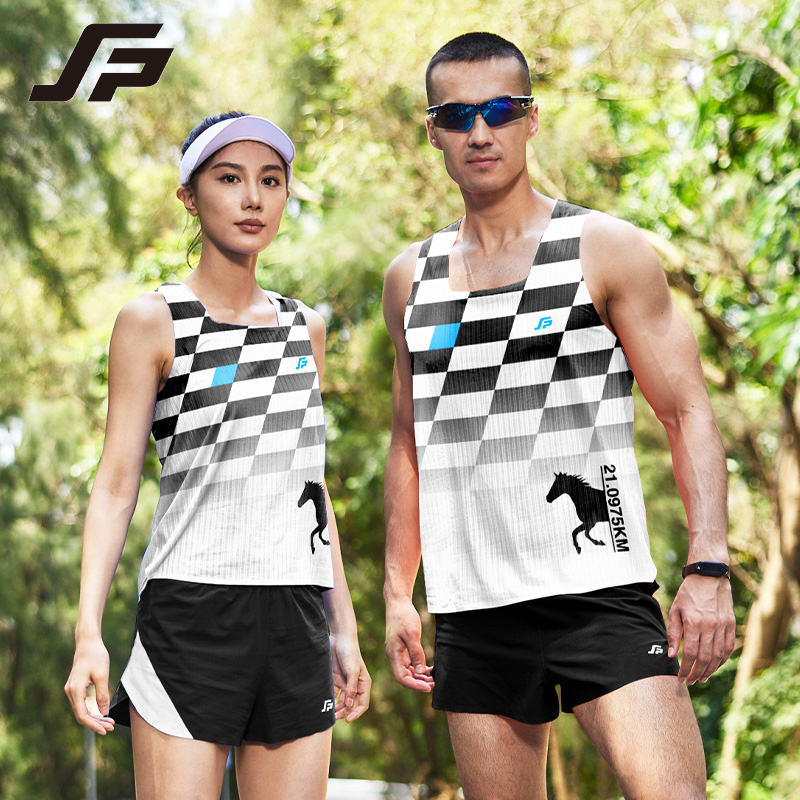 斐速跑跑步速干背心运动上衣