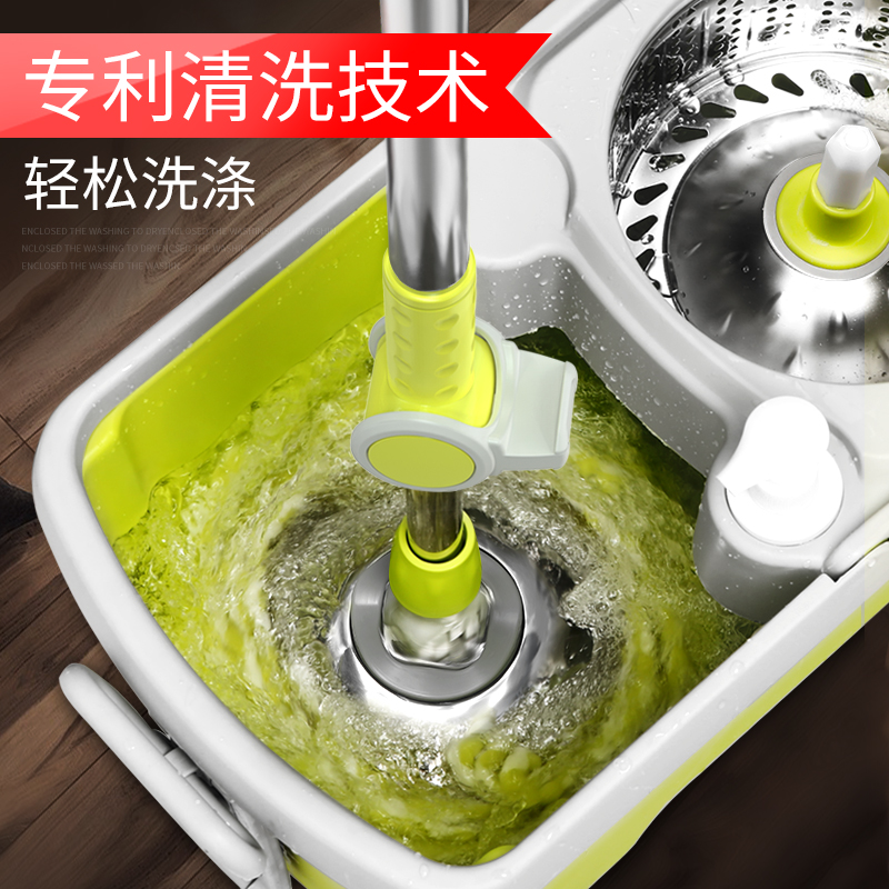 拖把免手洗家用干湿两用墩布拖布桶带甩干一拖自动净旋转式拖把桶