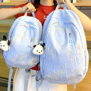 ins书包初中女生高中学生大容量旅行双肩包高颜值小众不撞款背包