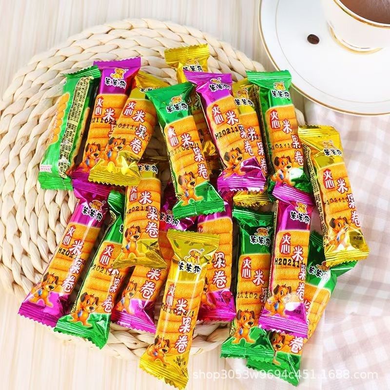 笨笨狗夹心米果粗粮米果棒夹心米F果卷休闲小零食夹心棒糙米卷,婴童食品,果肉条,淘宝优惠券,粉丝福利购,淘宝优惠卷