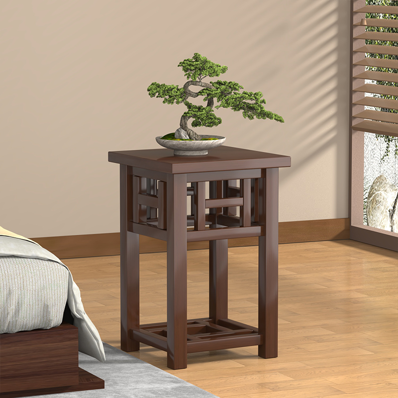 实木花架客厅新中式仿古阳台多层落地式简约花盆景架家用木质花几