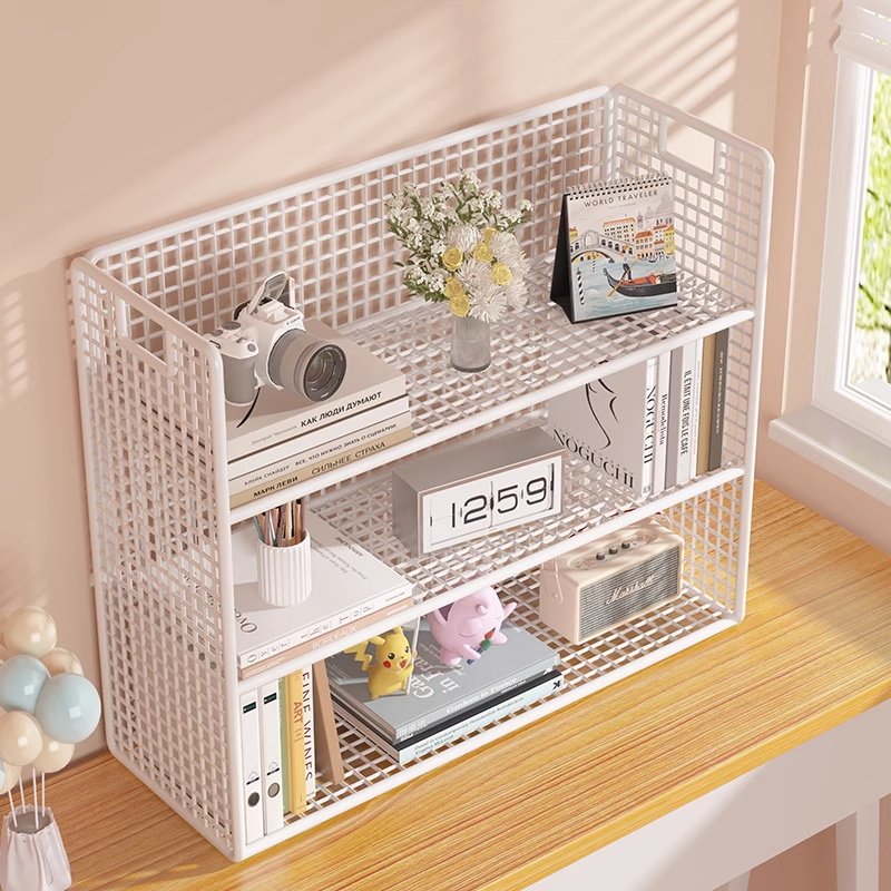 桌面置物架书架家用桌上分层架书桌办公桌多层收纳神器台面架子